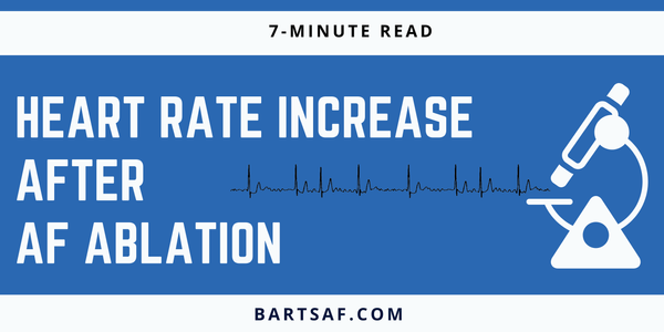 Why does my resting heart rate go up after AF ablation?
